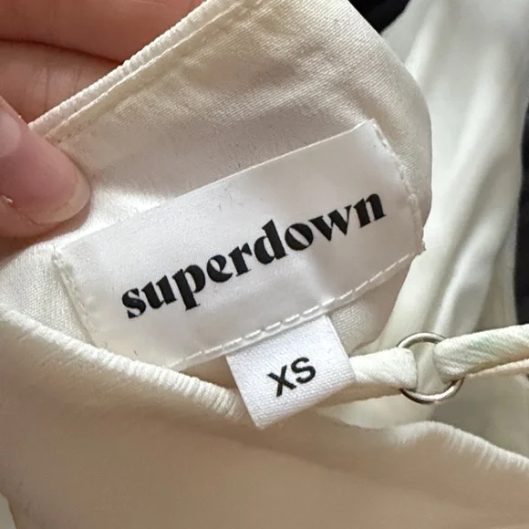 Superdown Asymmetrical White Dress - Picture 4 of 4